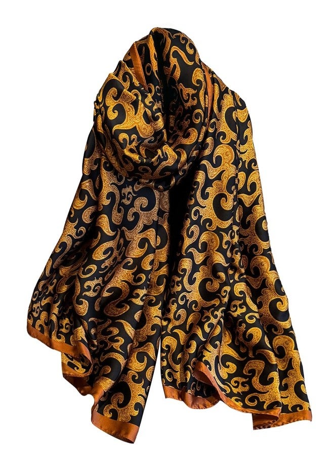 NUWEERIR Womens 100% Large Mulberry Silk Scarf Long Satin Scarf Fashion Lightweight Wraps - Image 1